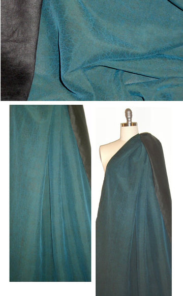Guangdong Province mud silk - deep teal .66 yds