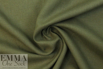 European medium weight linen - army green