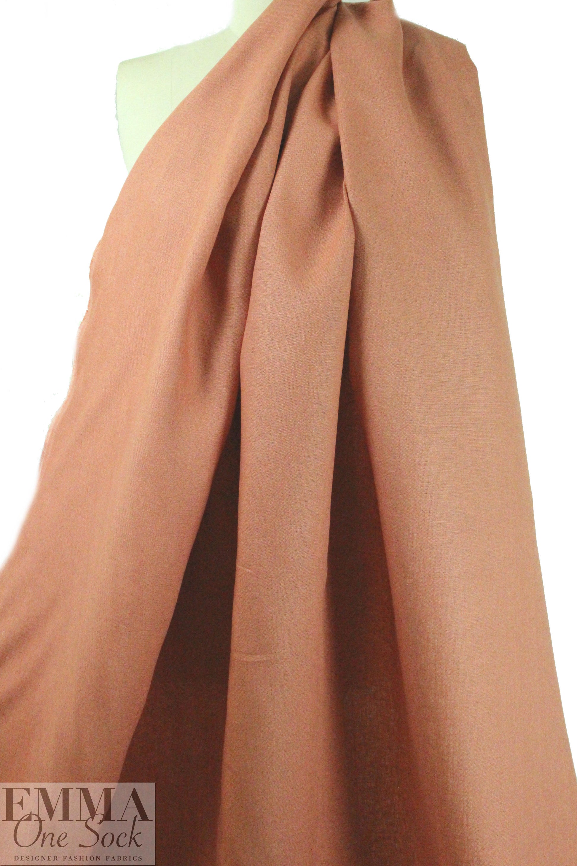 European medium weight linen - salmon blush 2.25 yd