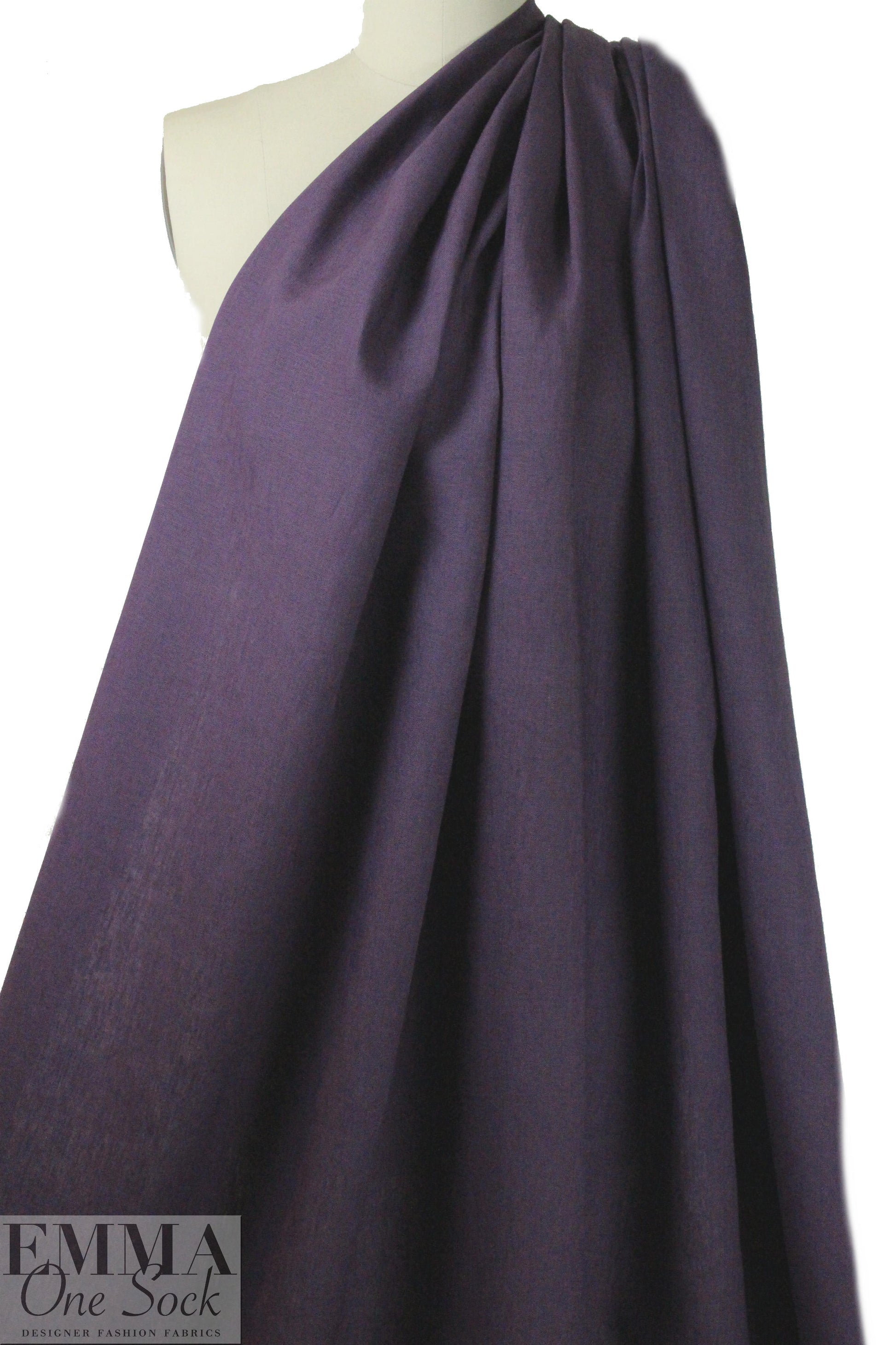 European medium weight linen - grape