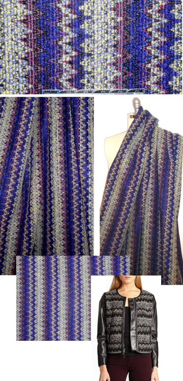 Mi11y royal purple/pink/yellow novelty wool