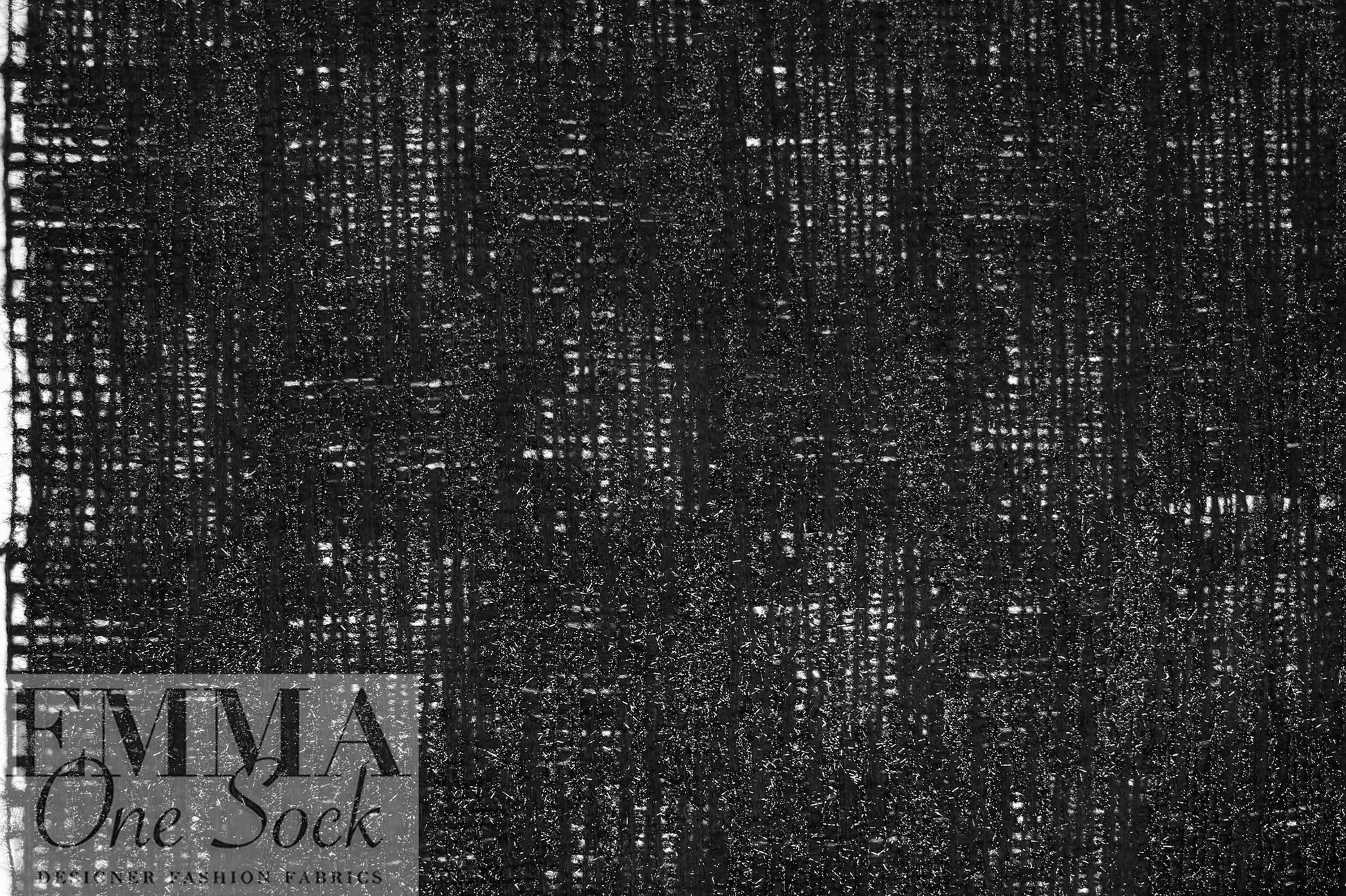 Italian mesh-backed sparkle boucle' suiting - black 1.75 yd