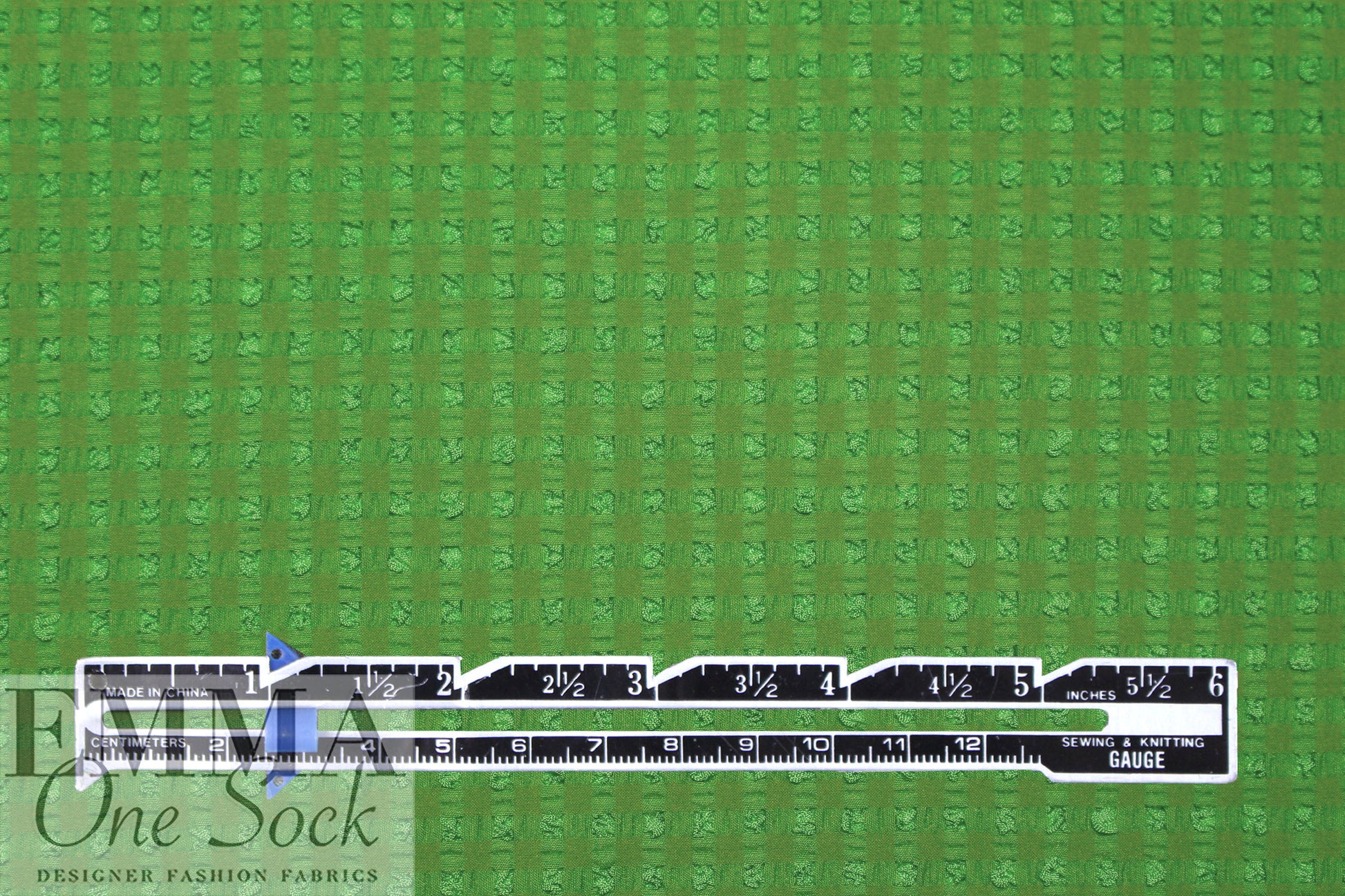 Rache1 Comey textured 'seersucker pucker' - lime .5 yds
