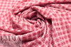 Rache1 Comey textured 'gingham pucker' - red plum/white .75 yds