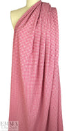 Rache1 Comey textured 'gingham pucker' - red plum/white .75 yds