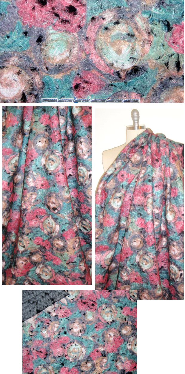 Italian fancy floral fiber overlay coating