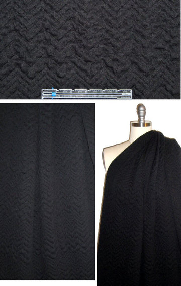 Emi1 Rutenberg black chevron ombre 2-ply knit