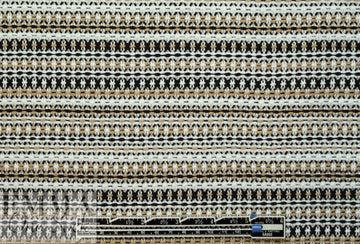 NY designer 'crochet stitch' weave - black/taupe/white 1.75 yd
