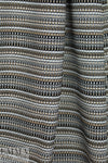 NY designer 'crochet stitch' weave - black/taupe/white