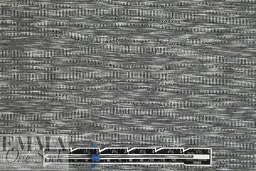 NY designer wavy crosshatch stripe cotton knit