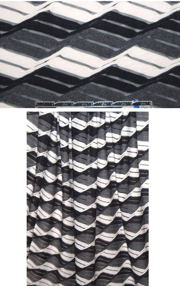 designer yarn-dye novelty knit - black/gray/off-white