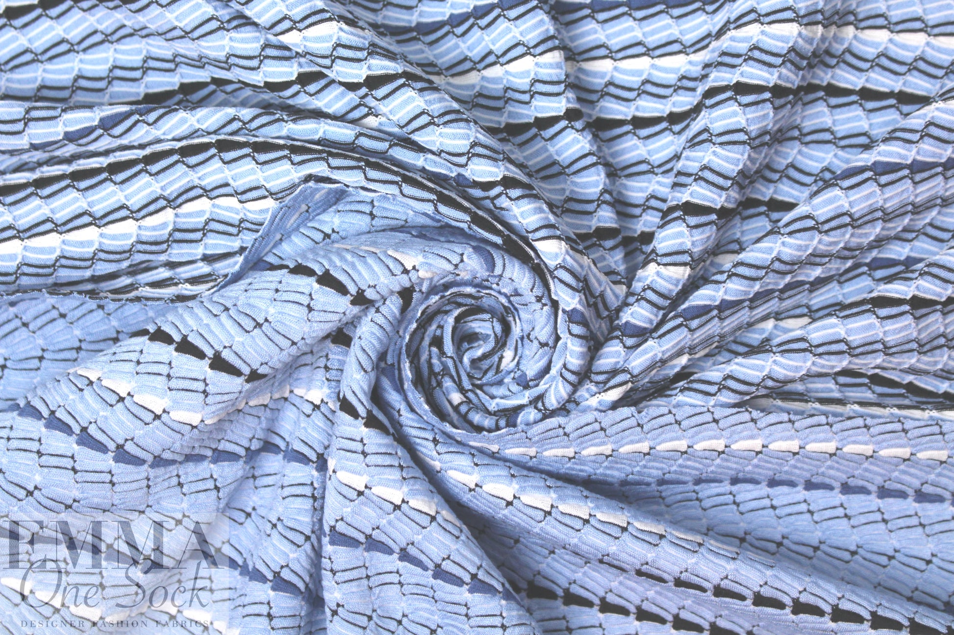 French textured yarn-dye knit - french blue/denim
