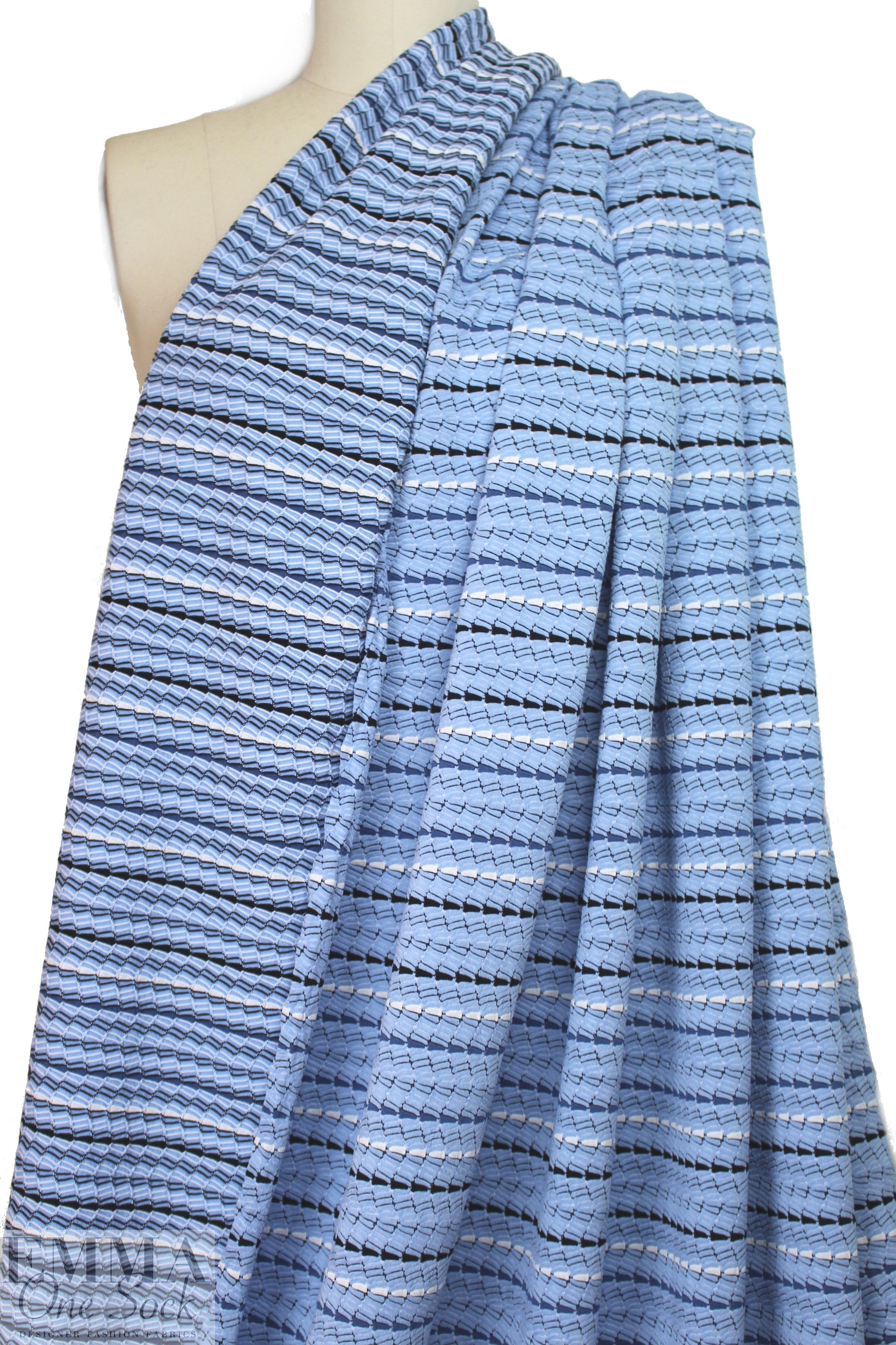 French textured yarn-dye knit - french blue/denim 2 yd