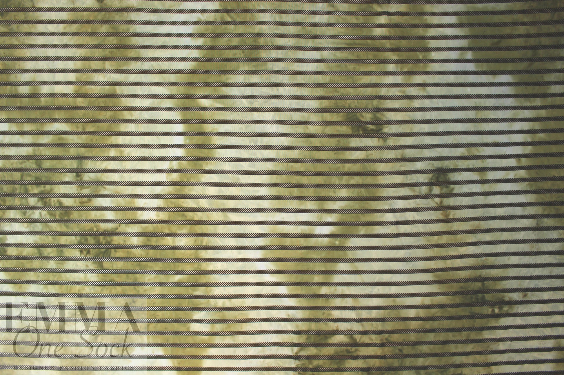 NY designer tie dye/lace novelty knit - olive/black