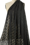basketweave stitch lacey knit, Oeko-Tex certified - black 1.66 yd