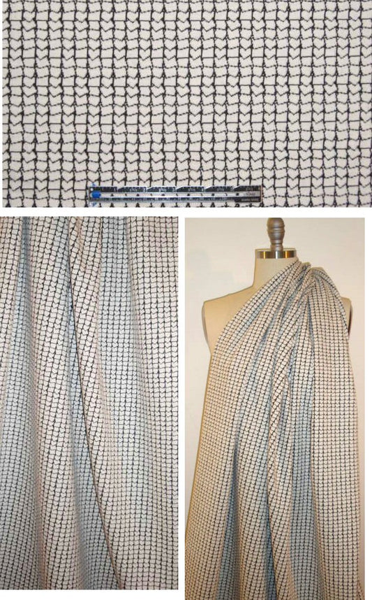 'post-its' graphic yarn-dye novelty knit - black/ivory