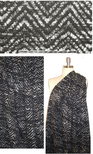ombre dotted chevron yarn-dye novelty knit 1.625 yds