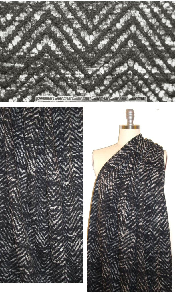 ombre dotted chevron yarn-dye novelty knit 2 yds