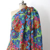 suiting, cotton blend overprinted novelty woven 'floral twist'