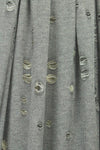 Italian 'drop stitch' novelty sweater knit - tweedy gray