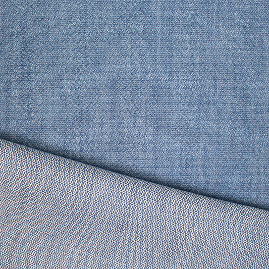 deadstock denim-look novelty stretch cotton woven