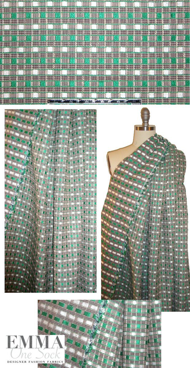 Mi11y kelly/white-gold/espresso graphic weave 1.625 yd