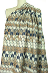Yiga1 Azroue1 cotton blend novelty weave - beige/navy