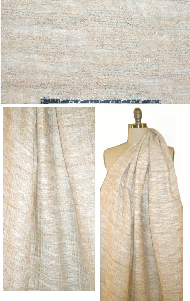 NY designer 2-ply novelty yarn woven - champagne