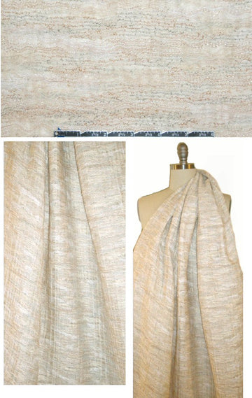 NY designer 2-ply novelty yarn woven - champagne 1.375 yd