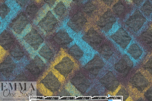 Italian autumn wool fleece with infused sparkle organza