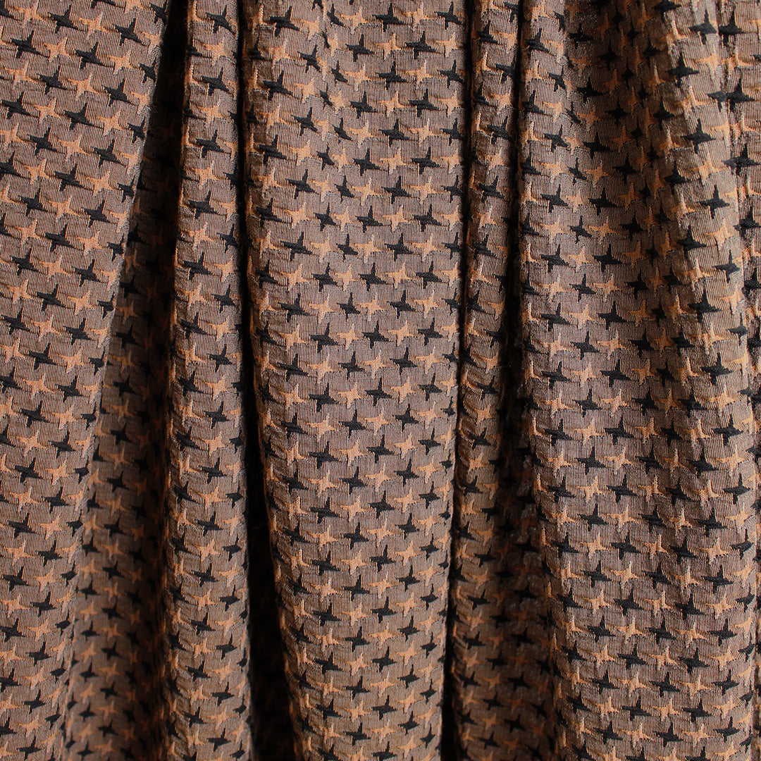 CA designer 'copper stars' woven stretch jacquard 1.625 yds