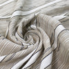 Zegn@ novelty stripe linen/cotton woven - eggshell/black/taupe 1.25 yds