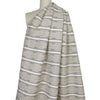 Zegn@ novelty stripe linen/cotton woven - eggshell/black/taupe 1.25 yds