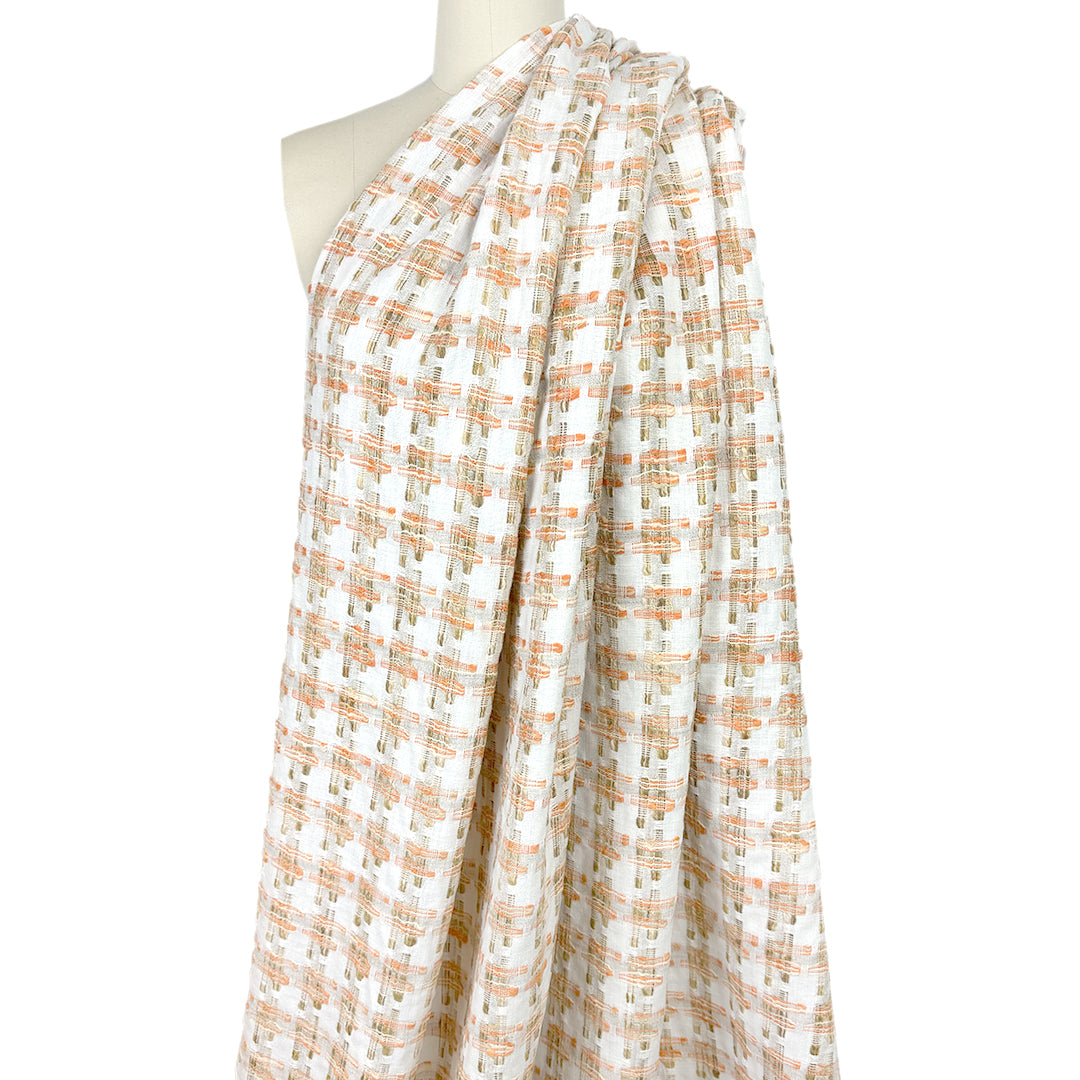 French cotton blend novelty 'plaid' woven 3 yd
