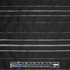 Italian cotton/poly black stripe novelty sheer .625 yds