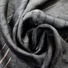 Italian cotton/poly black stripe novelty sheer .625 yds