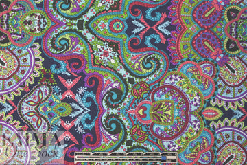 intricate paisley medallion nylon/spandex knit