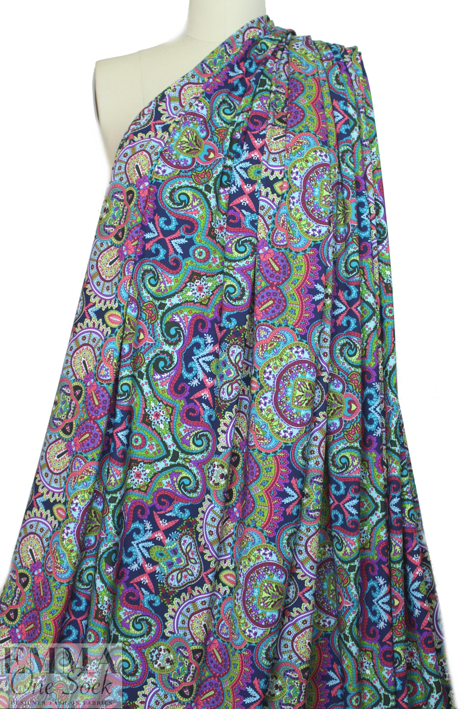 intricate paisley medallion nylon/spandex knit