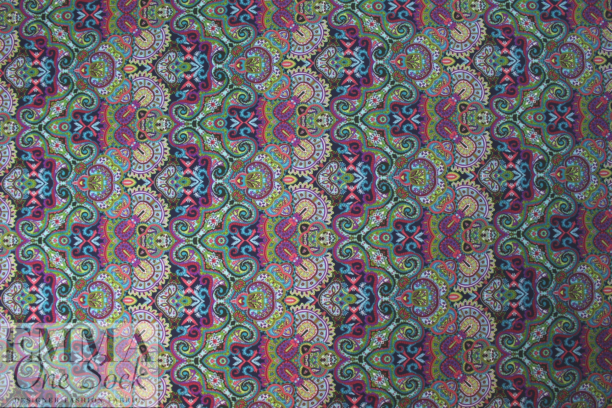 intricate paisley medallion nylon/spandex knit