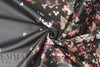 famous designer watercolor floral border 'poly-silk' twill