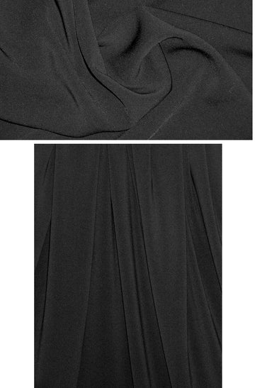 hi-tech stretch crepe 'matte hybrid' - black 2.75 yds