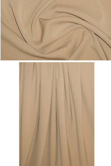 hi-tech stretch crepe 'matte hybrid' - camel 1 yard