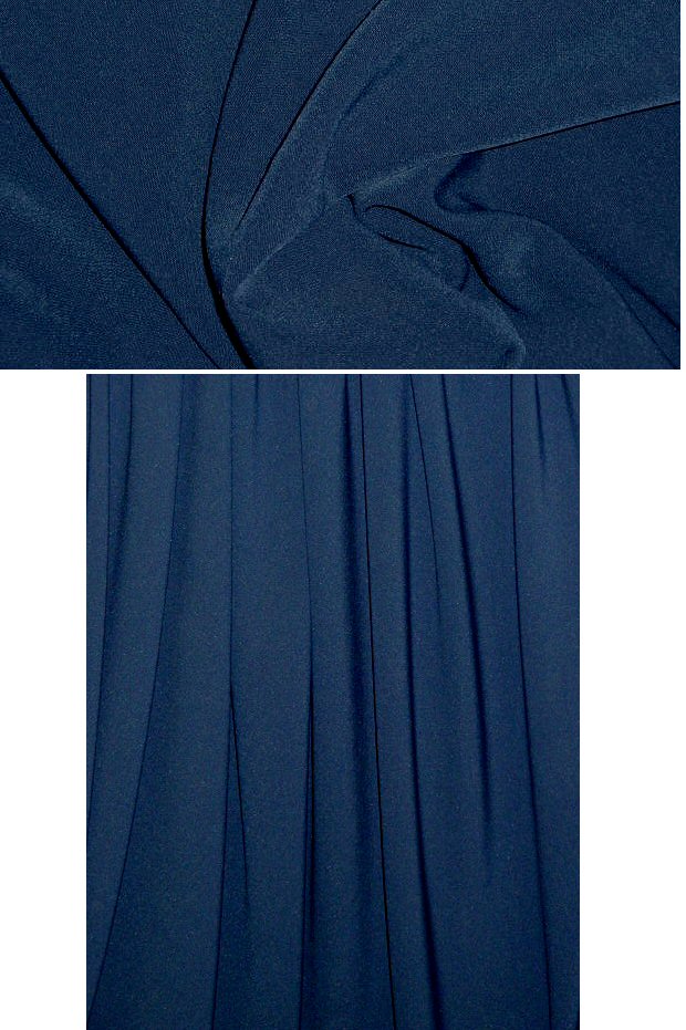 hi-tech stretch crepe 'matte hybrid' - navy .8 yds