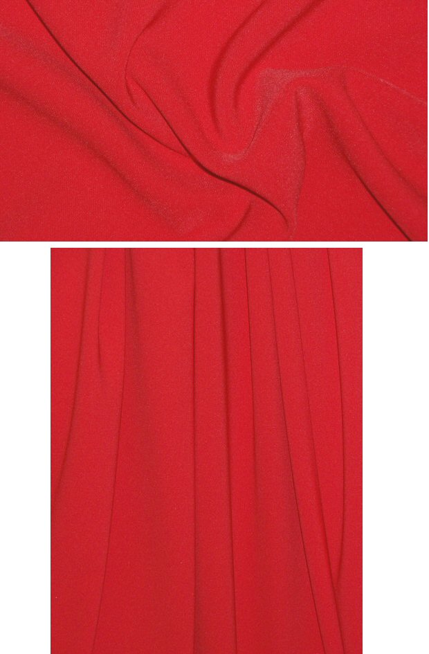 hi-tech stretch crepe 'matte hybrid' - red 1.66 yds