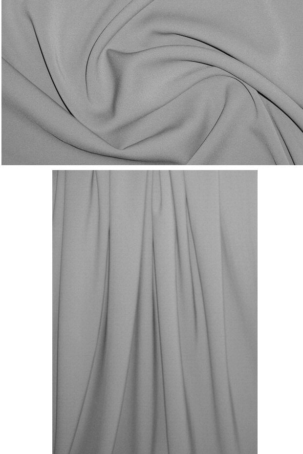 hi-tech stretch crepe 'matte hybrid' - dove gray 1.5 yds