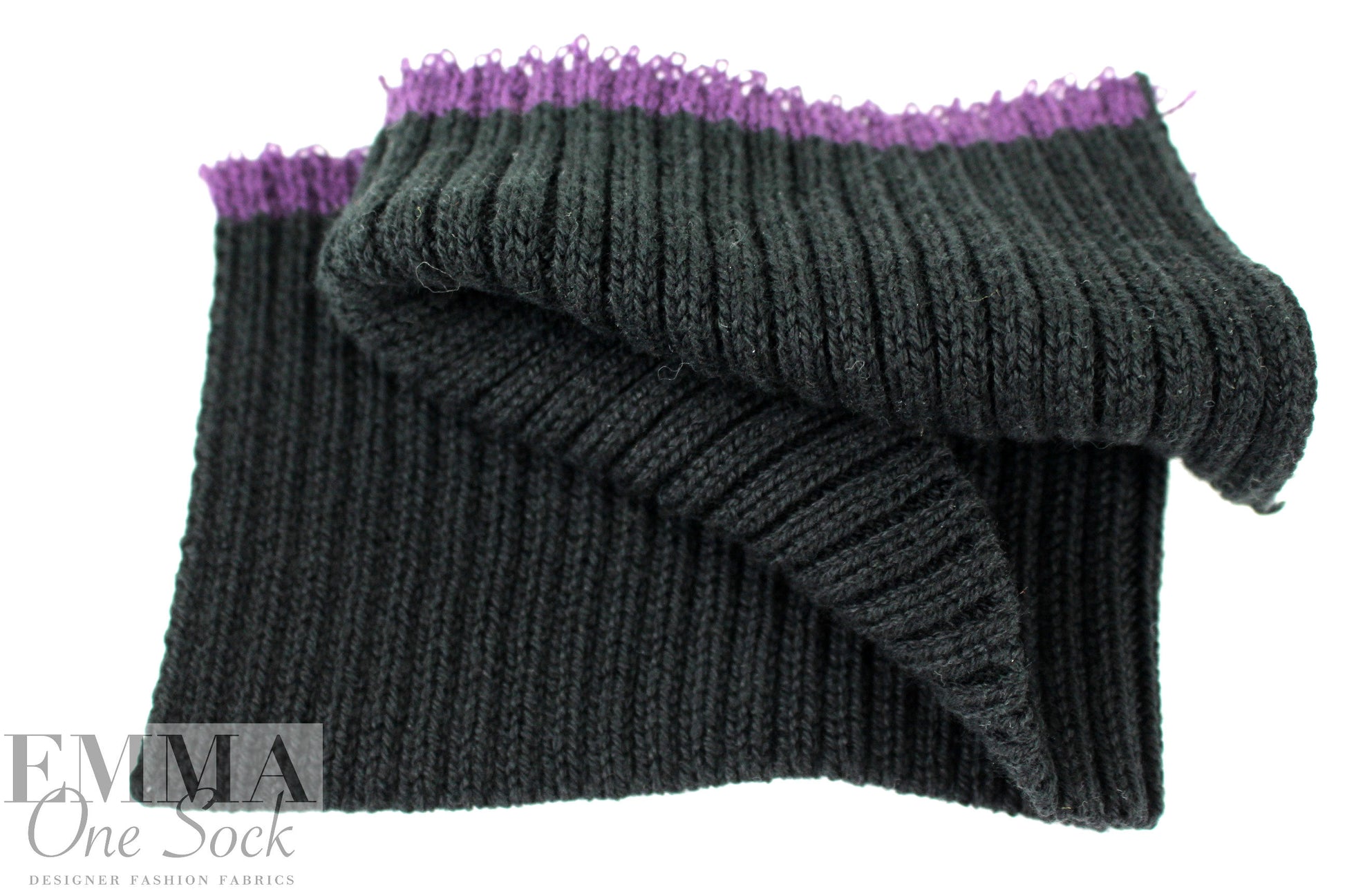 O! Jolly! black 3.5-inch wide sweater knit ribbing