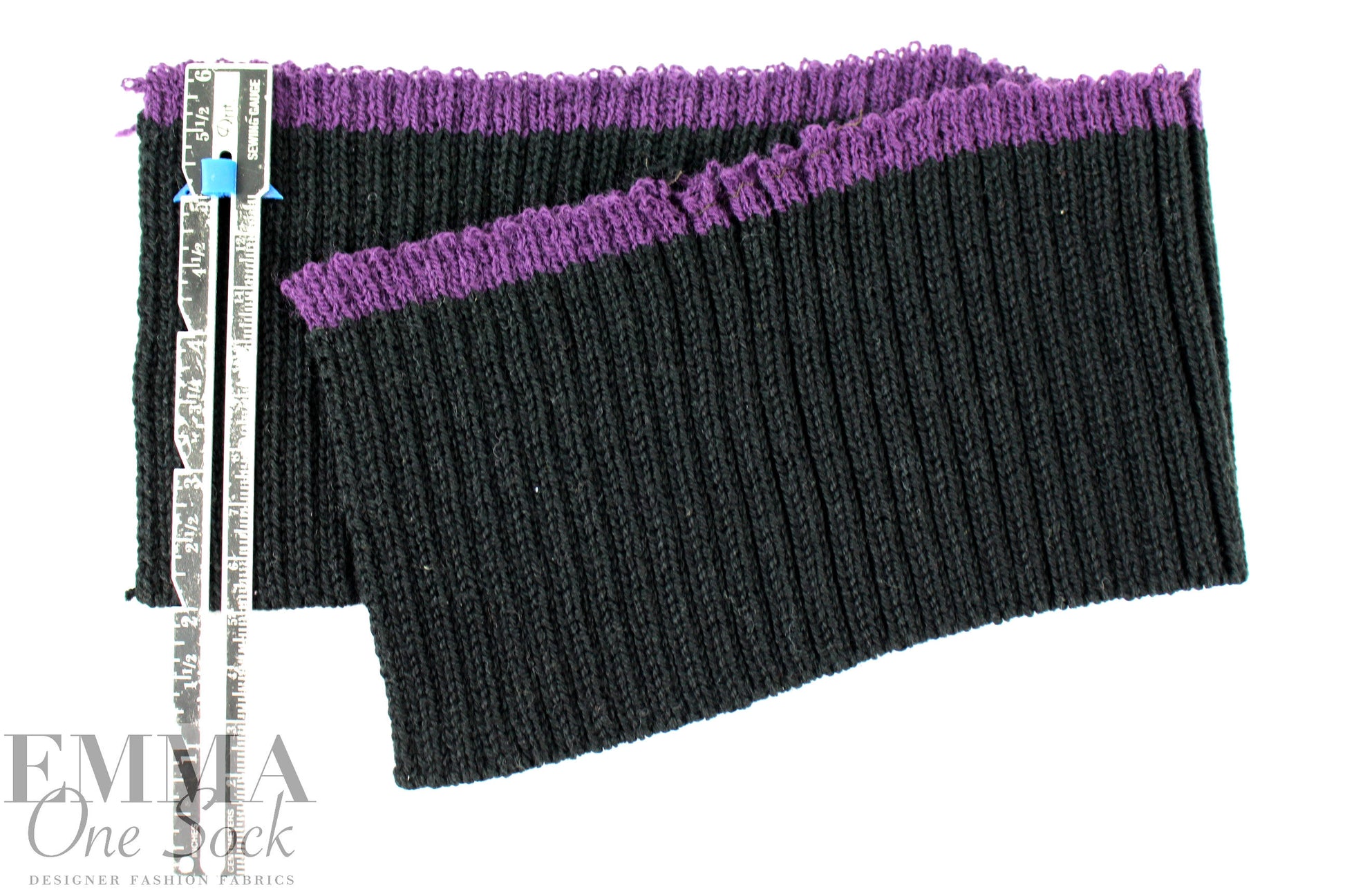 O! Jolly! black 3.5-inch wide sweater knit ribbing