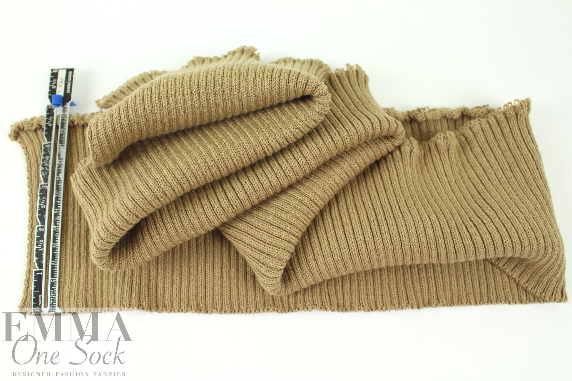 O! Jolly! cappuccino 4-inch wide sweater knit ribbing