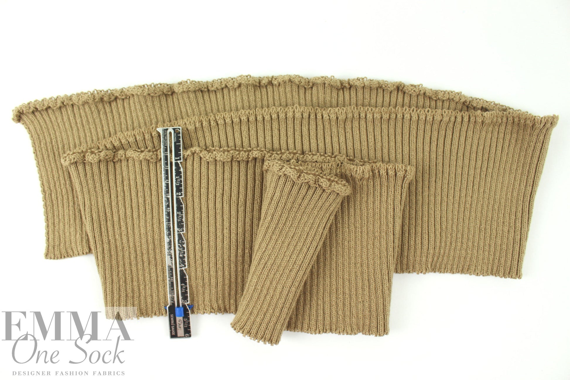 O! Jolly! cappuccino 4-inch wide sweater knit ribbing