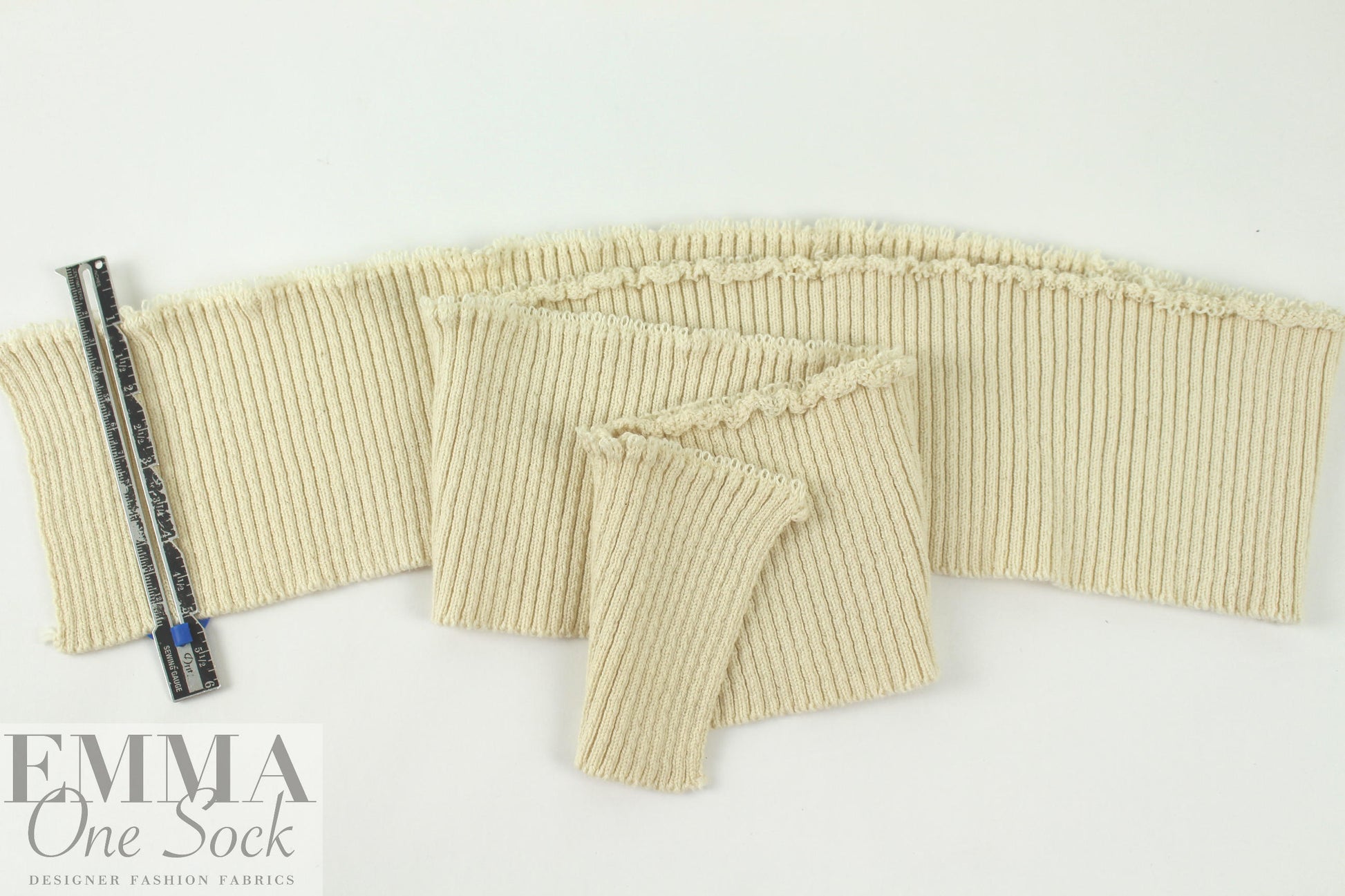 O! Jolly! natural 4-inch wide sweater knit ribbing